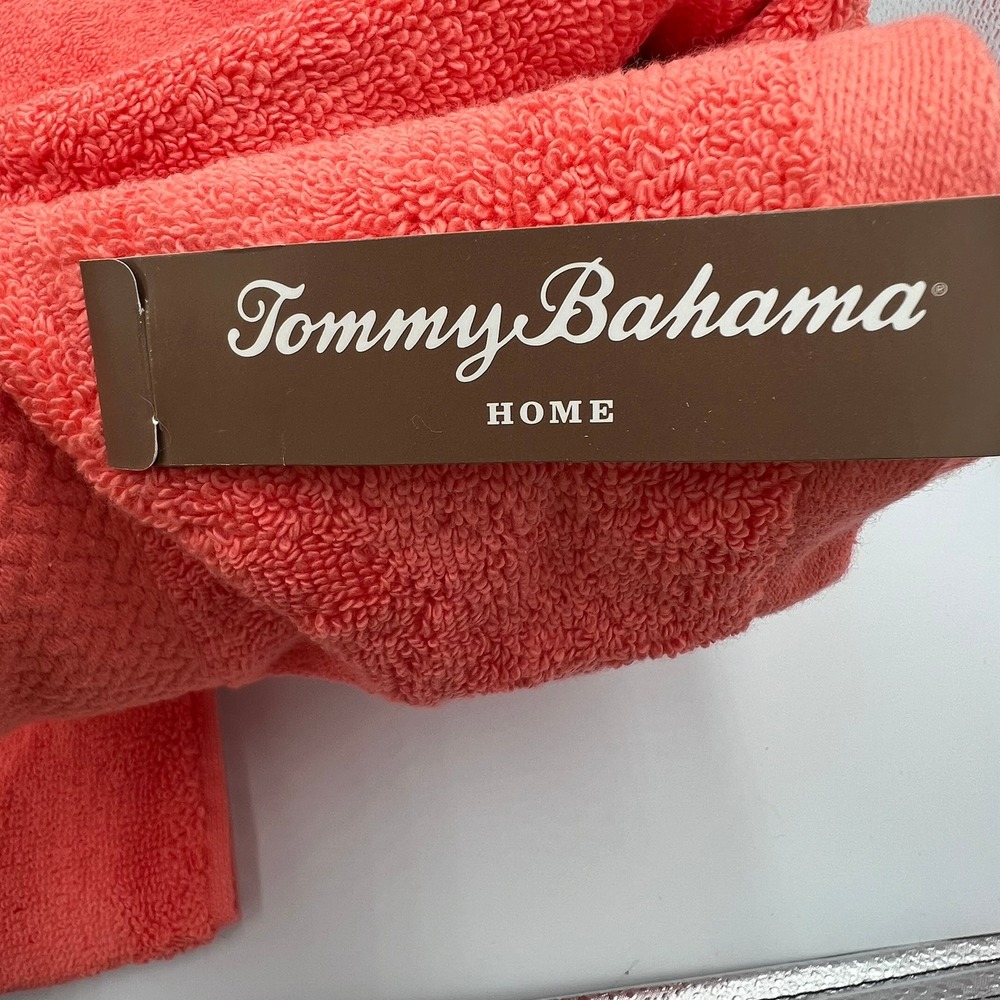 Tommy Bahama Towel Set Women OS Coral Brand New Cypress Bay Cotton 3pc - Picture 8 of 8